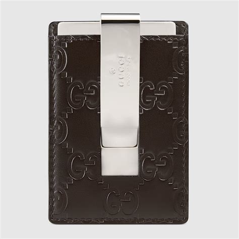 gucci leather money clip wallet|money clipper wallet gucci.